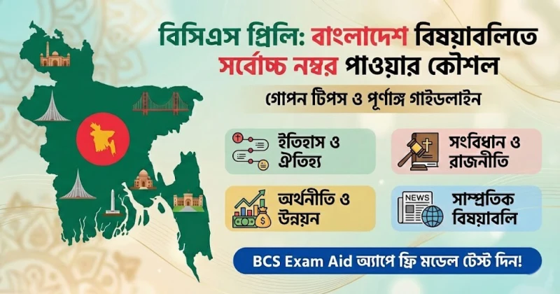 ৫১তম বিসিএস প্রিলি: বাংলাদেশ বিষয়াবলিতে সর্বোচ্চ নম্বর পাওয়ার সেরা কৌশল